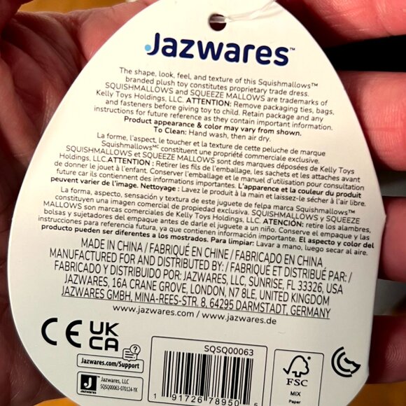 Squishmallows Original 14" Camilo the Grey Chinchilla Squeezemallows - DEADSTOCK - Picture 4 of 5